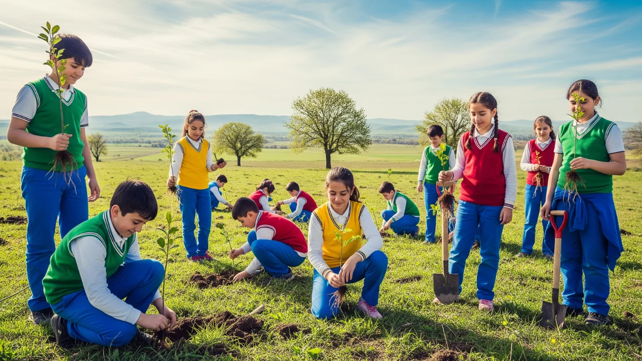 Yeşil Vatan İçin Gelecek: Öğrenciler Atatürk’ü Anarak Nefes Olacak